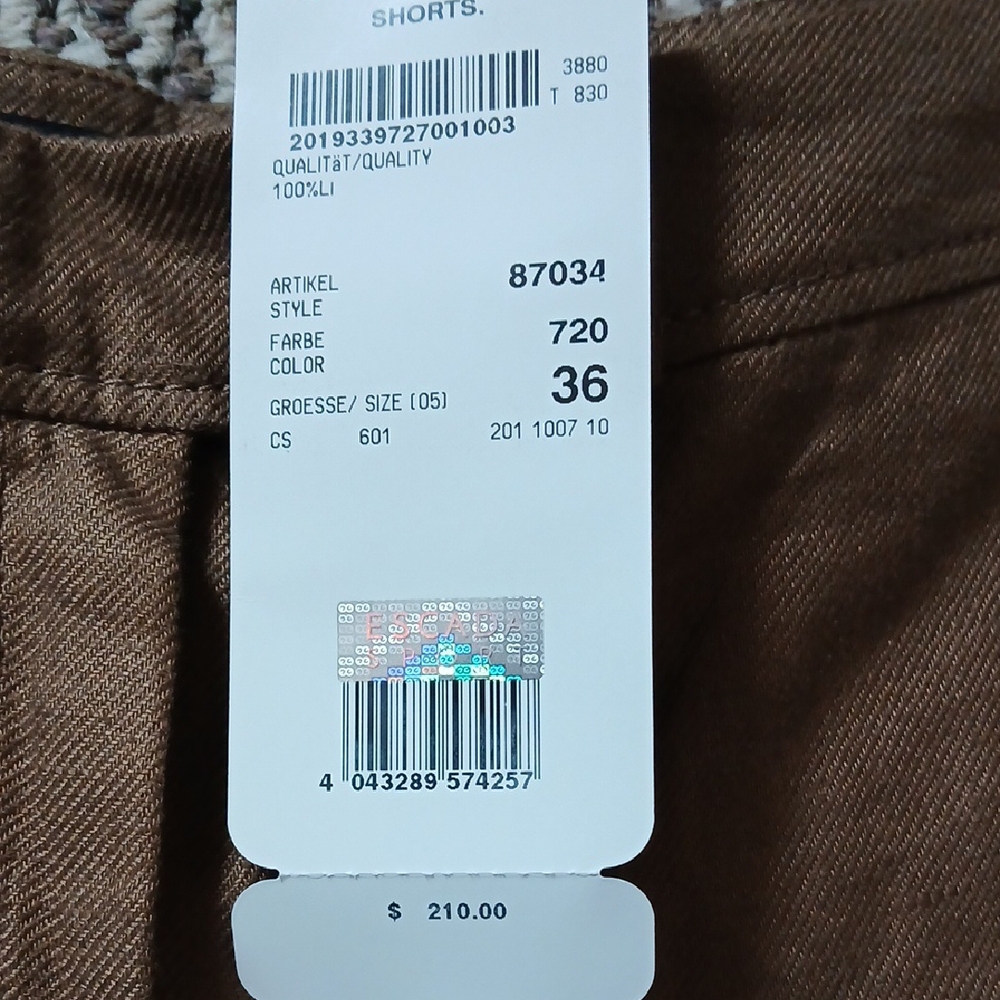 Escada Brown Bermudas Casual Cotton Blend - Picture 2 of 3